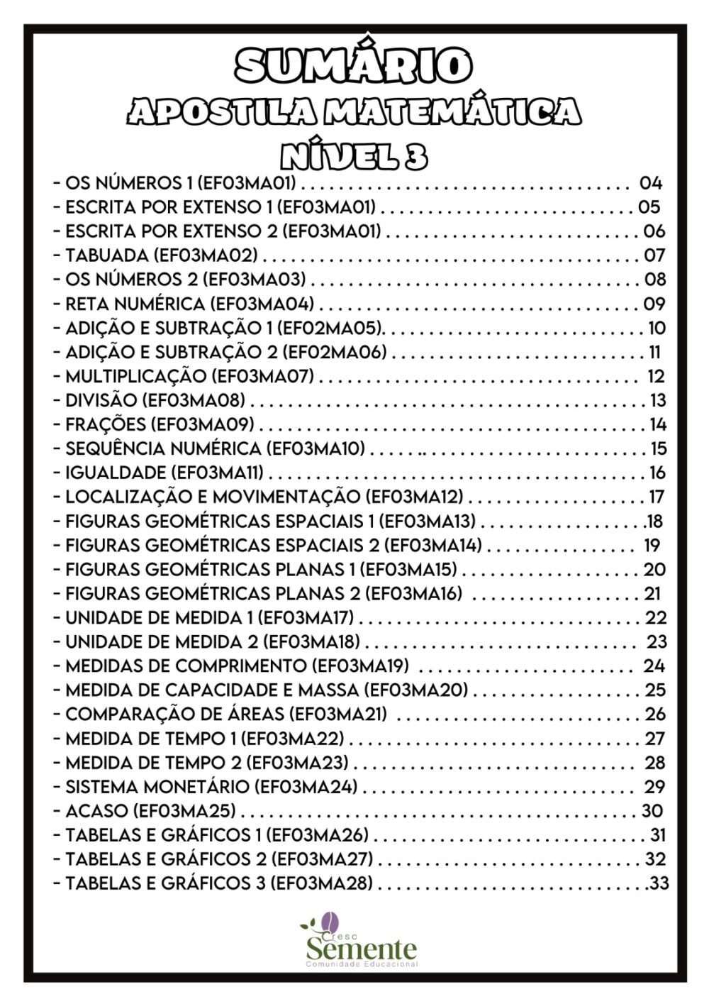 APOSTILA DE MATEMÁTICA 3º ANO 2024 - Imagem 2