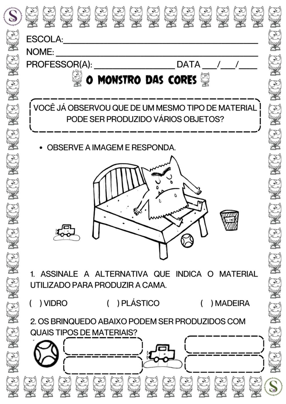 SEQUÊNCIA O MONSTRO DAS CORES 2º ANO - Imagem 4