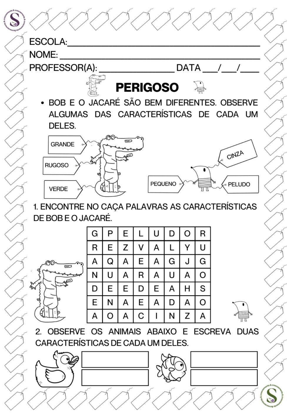 SEQUÊNCIA DE ATIVIDADES PERIGOSO 2º ANO 2024 - Imagem 2