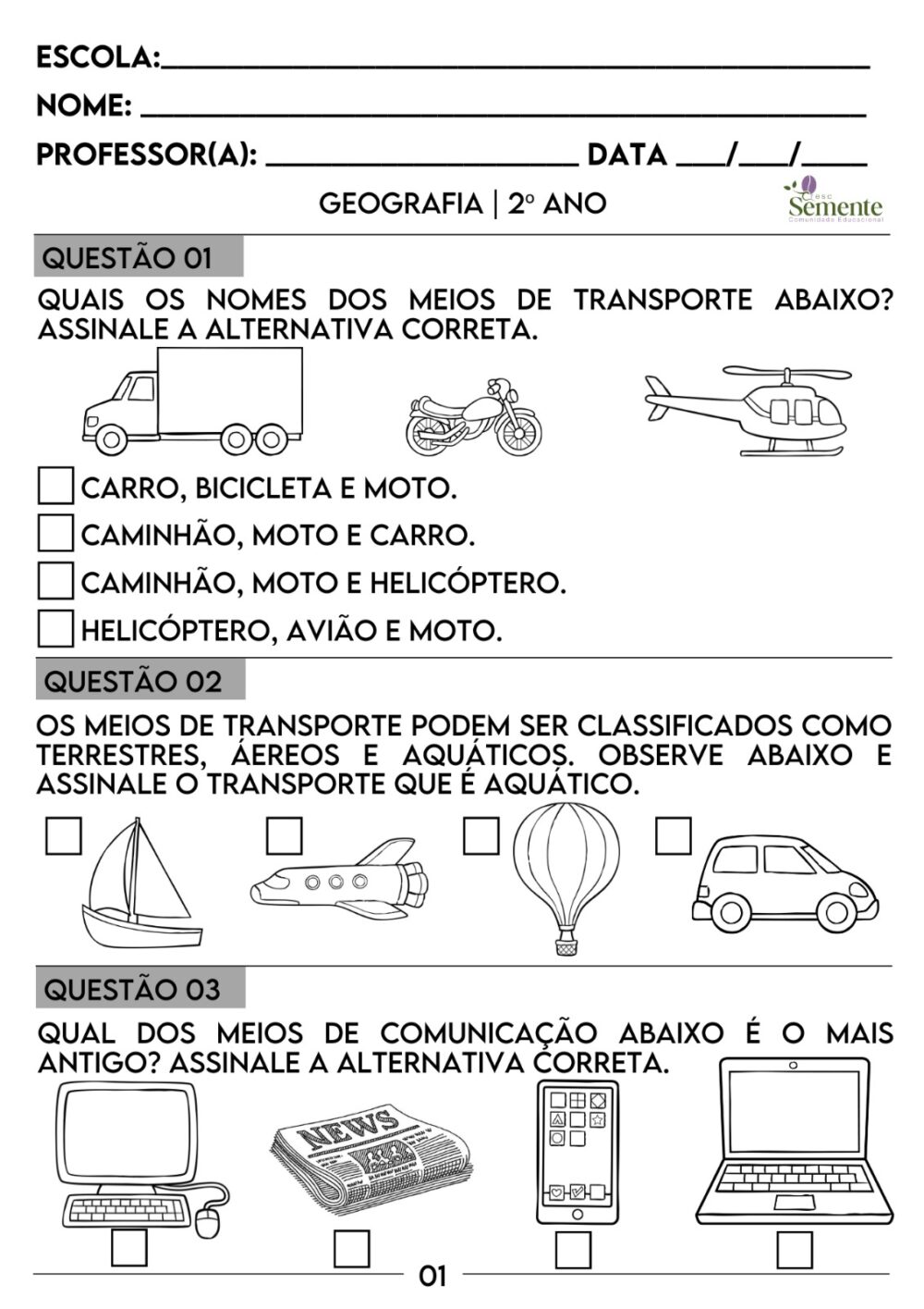 AVALIAÇÕES OBJETIVAS 2º ANO - Imagem 5