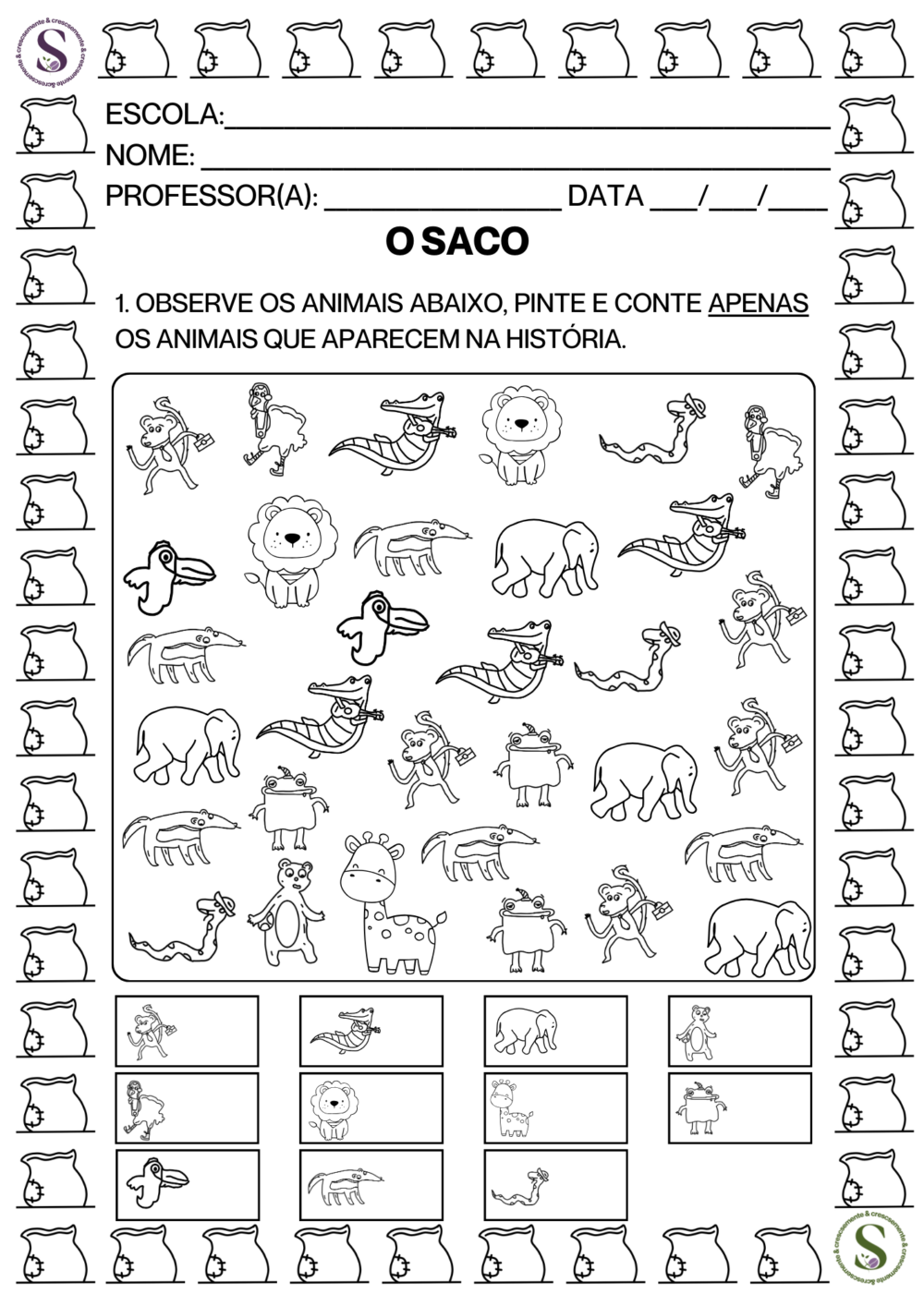 SEQUÊNCIA DIDÁTICA  DO LIVRO O SACO 1º ANO - Imagem 3