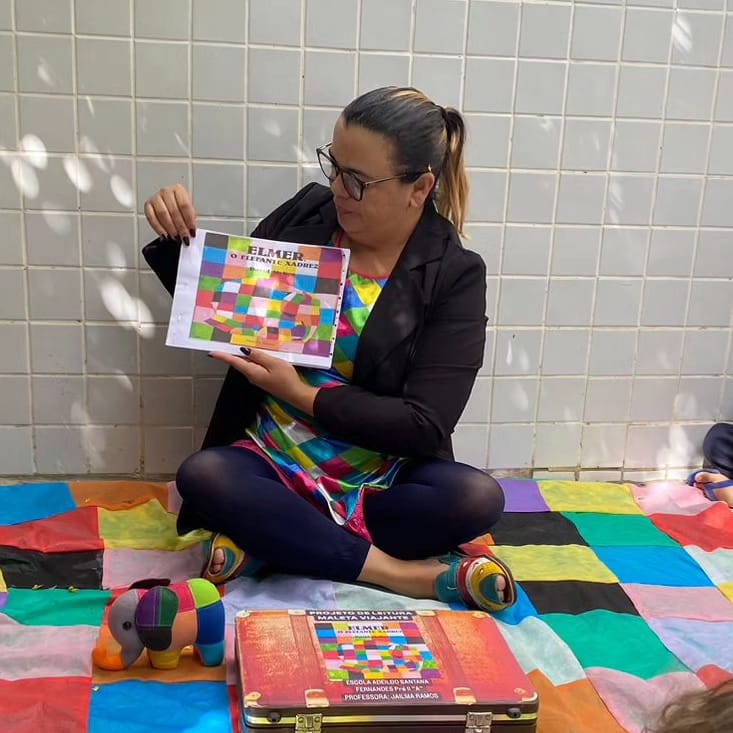 PROJETO DE LEITURA- MALETA VIAJANTE + SEQUÊNCIA DE ATIVIDADES ELMER, O ELEFANTE XADREZ - Imagem 6