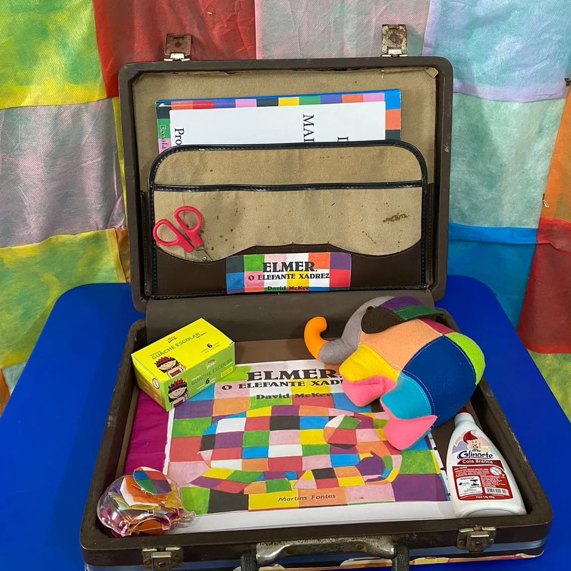 PROJETO DE LEITURA- MALETA VIAJANTE + SEQUÊNCIA DE ATIVIDADES ELMER, O ELEFANTE XADREZ - Imagem 5