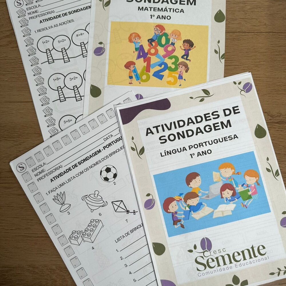 COMBO: SONDAGENS 1º ANO LÍNGUA PORTUGUESA E MATEMÁTICA + RECURSOS