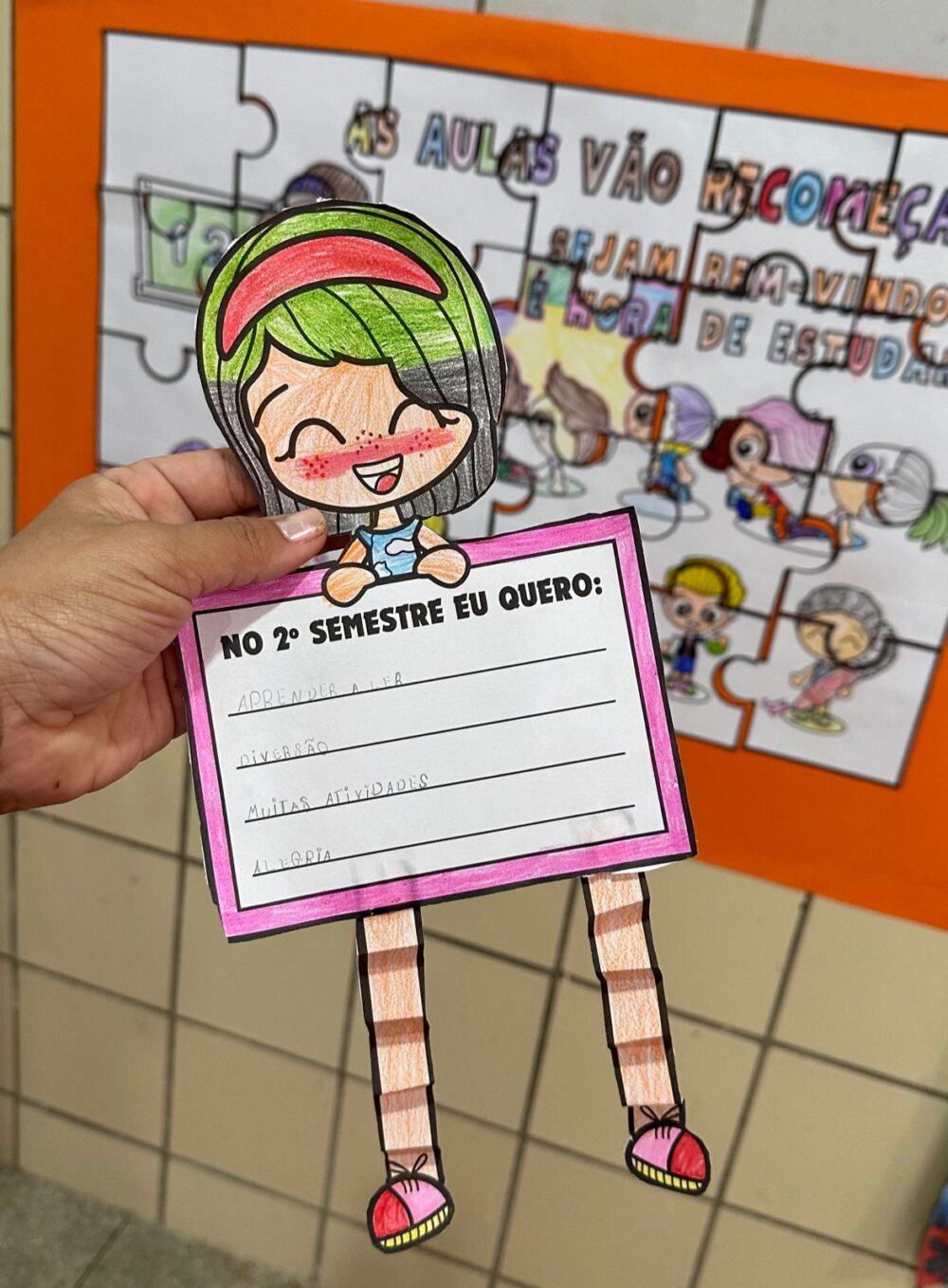MURAL QUEBRA-CABEÇA VOLTA ÀS AULA + ATIVIDADES - Imagem 5