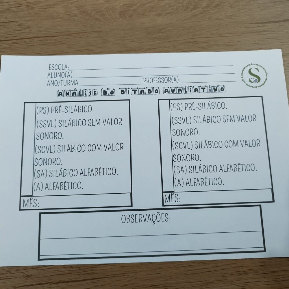 ARQUIVO GRATUITO DITADO AVALIATIVO