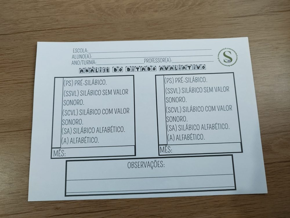 ARQUIVO GRATUITO DITADO AVALIATIVO