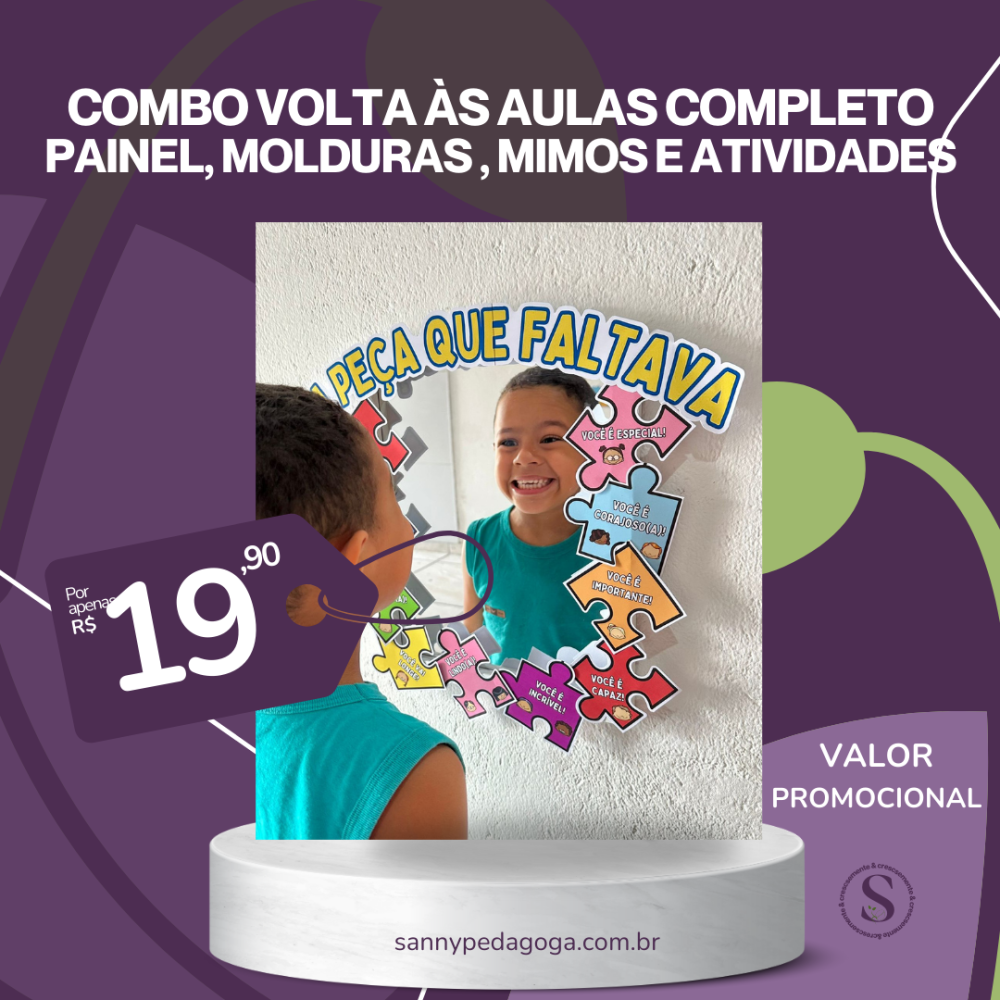 COMBO VOLTA ÀS AULAS - EM NOSSA TURMA VOCÊ É UMA PEÇA MUITO IMPORTANTE