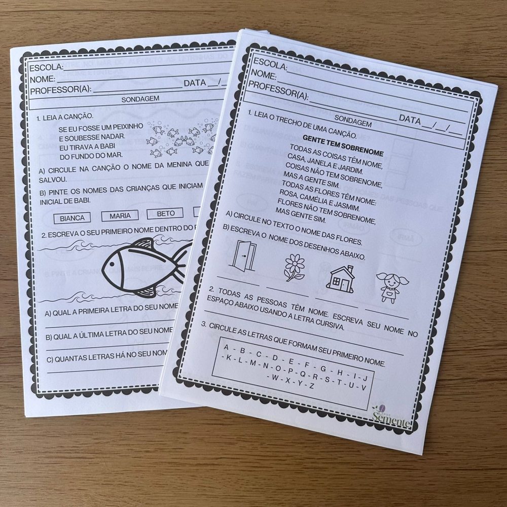 SONDAGENS 1º E 2º ANO (LÍNGUA PORTUGUESA DE MATEMÁTICA) - Imagem 2