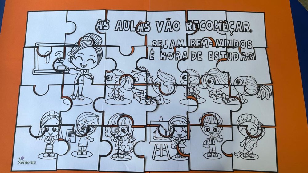 PAINEL VOLTA ÀS AULAS - QUEBRA CABEÇA PARA COLORIR - Imagem 5