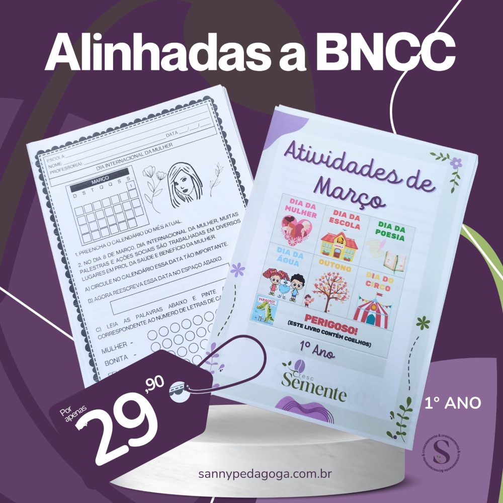 1º ANO - ATIVIDADES DE MARÇO