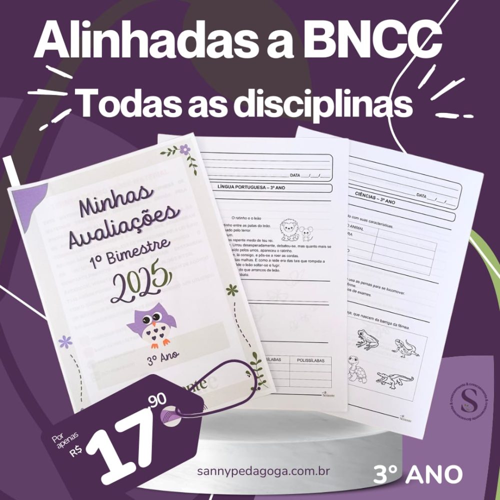AVALIAÇÕES 3° ANO