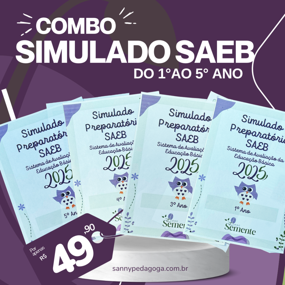 COMBO SIMULADO SAEB DO 1° AO 5° ANO