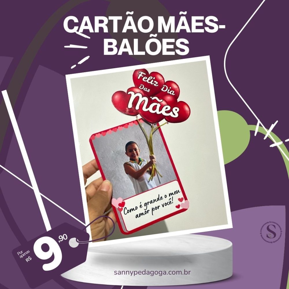 CARTÃO MÃES - BALÕES