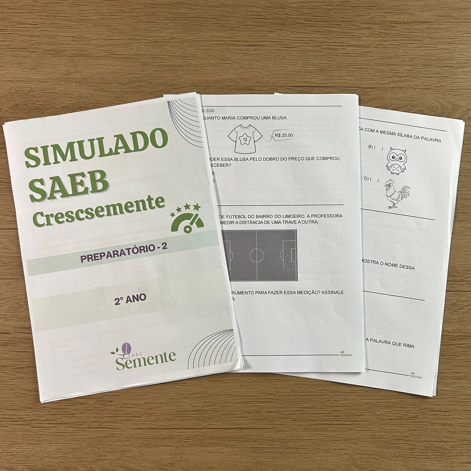 NOVO SIMULADO SAEB 2°ANO NO WORD - COM DESCRITORES - Imagem 3