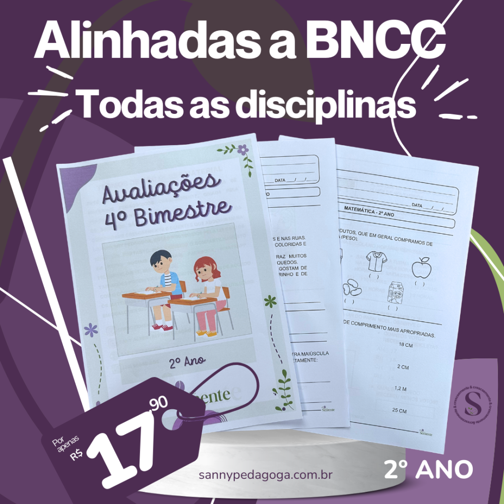 AVALIAÇÕES 2º ANO - 4º BIMESTRE