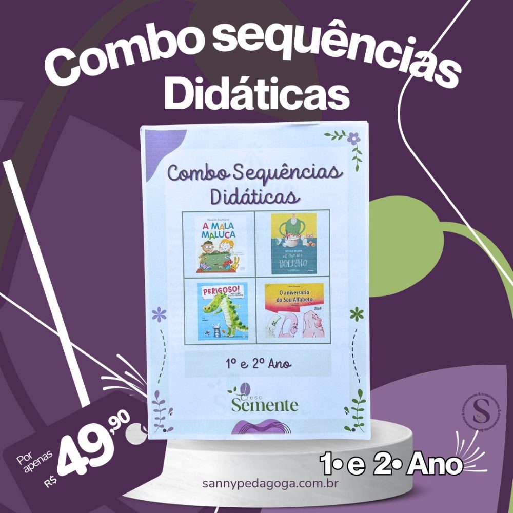 COMBO 4 SEQUÊNCIAS DIDÁTICAS - 1º E 2º ANO