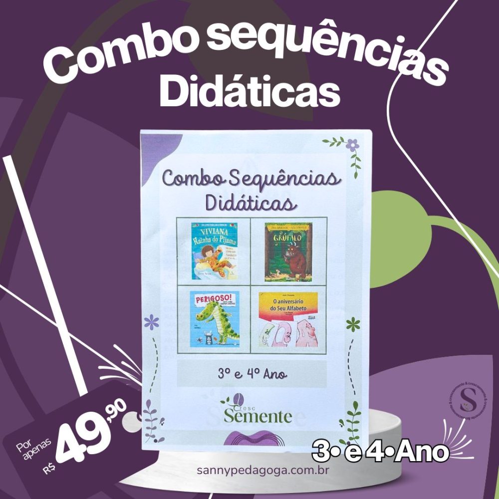 COMBO 4 SEQUÊNCIAS DIDÁTICAS - 3º E 4º ANO