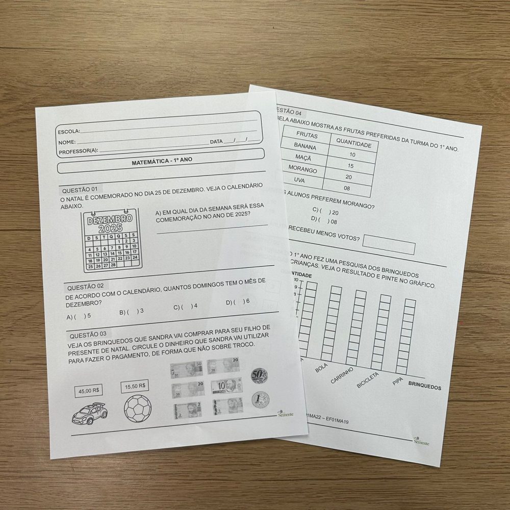AVALIÇÕES 1º ANO - 4ºBIMESTRE - Imagem 5
