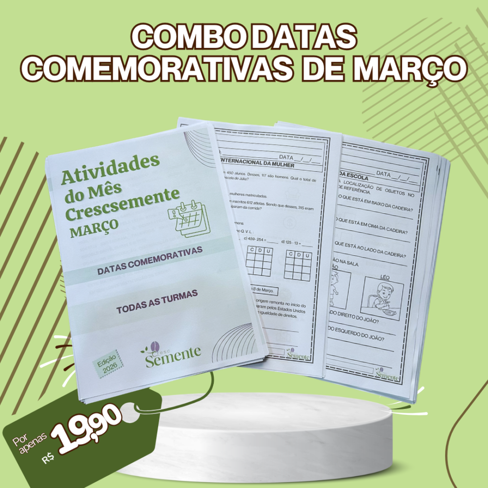 COMBO DATAS COMEMORATIVAS - MARÇO
