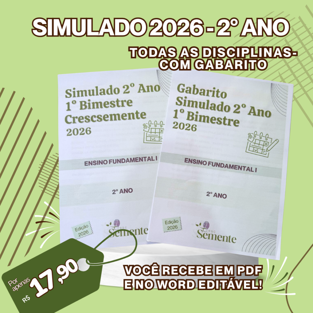 SIMULADOS 2026 - 2º ANO - TODAS AS DISCIPLINAS