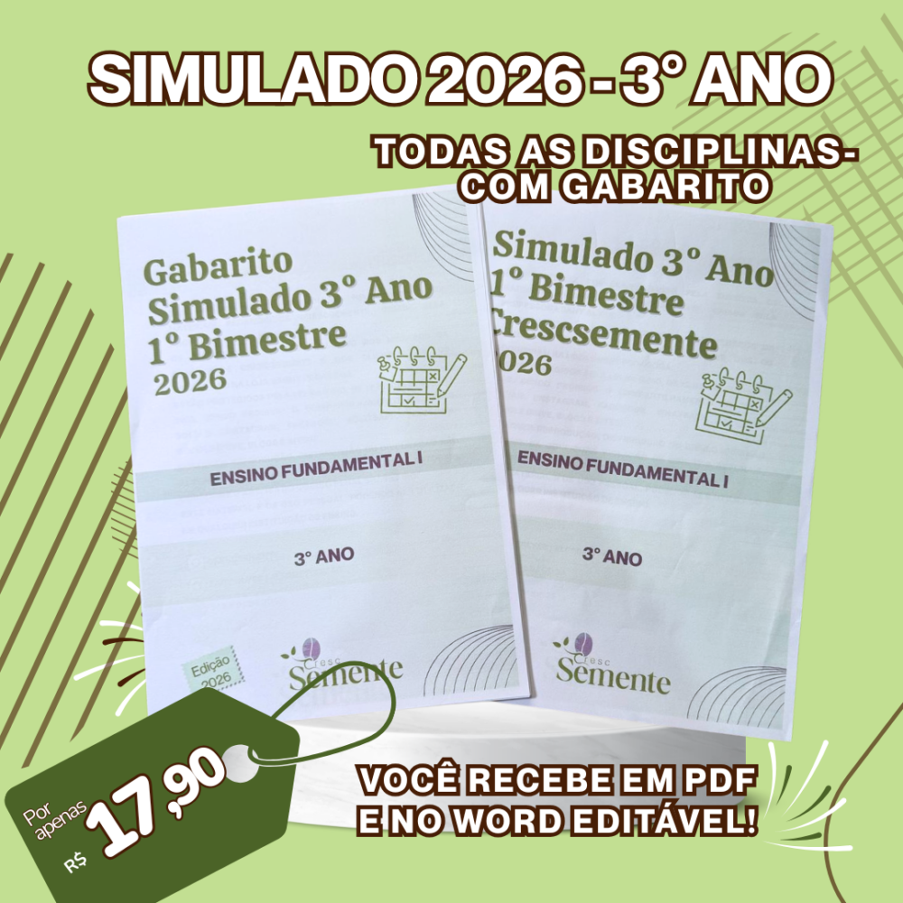 SIMULADOS 2026 - 3º ANO - TODAS AS DISCIPLINAS
