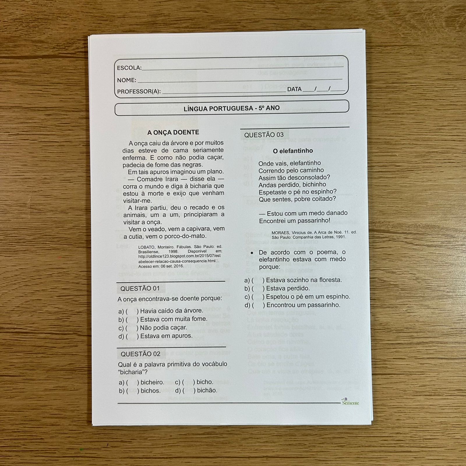 SIMULADOS 2026 – 5º ANO – SEGUNDO BIMESTRE - Imagem 7