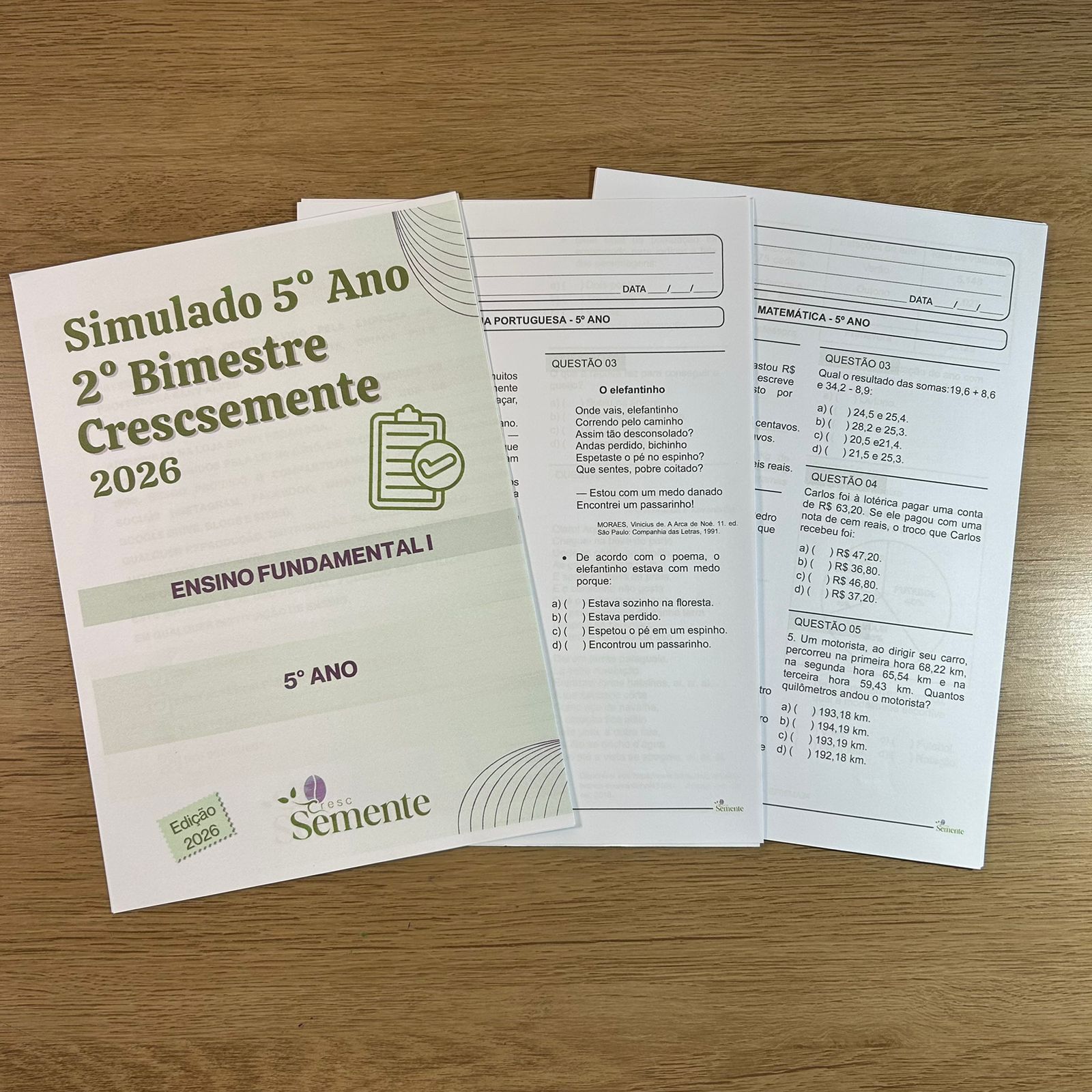 SIMULADOS 2026 – 5º ANO – SEGUNDO BIMESTRE - Imagem 8
