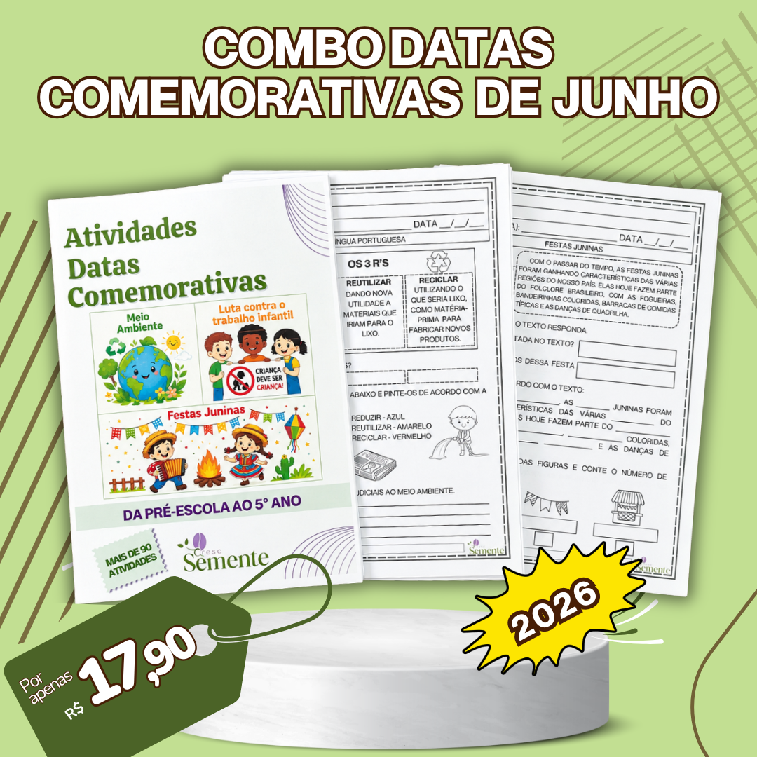 COMBO DATAS COMEMORATIVAS DE JUNHO