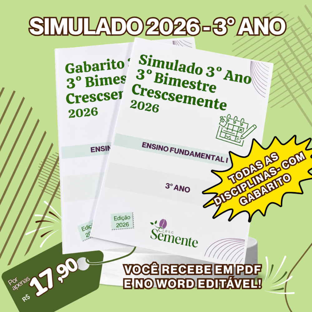 SIMULADO 3° ANO - 3° BIMESTRE