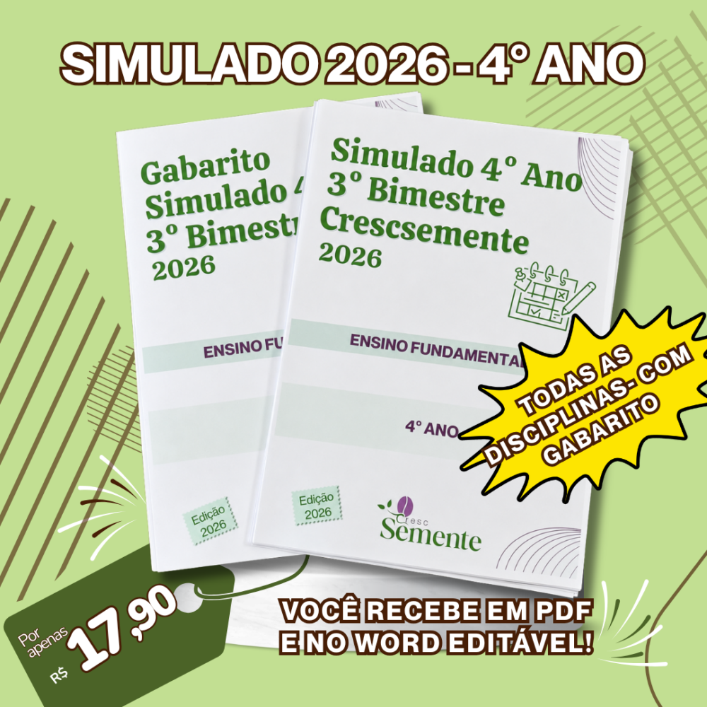SIMULADO 4° ANO - 3° BIMESTRE