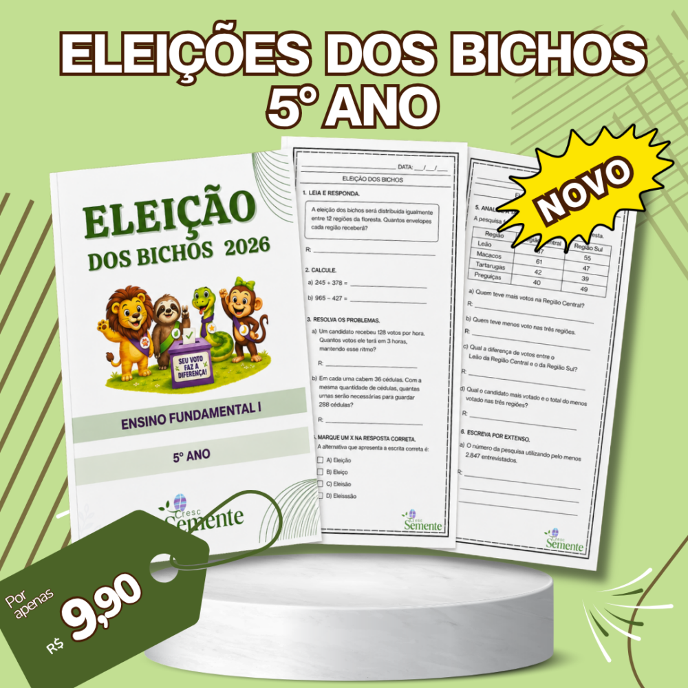 ELEIÇÕES DOS BICHOS — 5º ANO